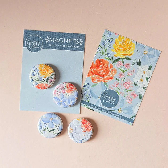 Almedia Magnet Set of 4 - Dainty Florals
