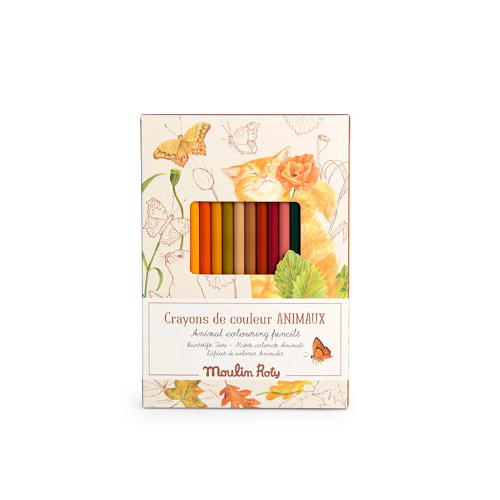 Moulin Roty Animal Colouring Pencils and Cards  712613