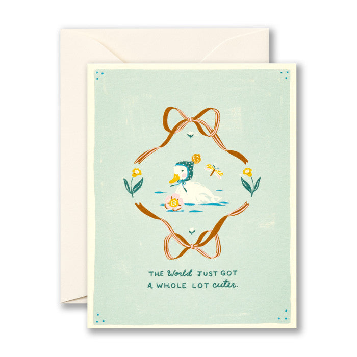Compendium Baby Card  -  The world just got a whole lot cuter
