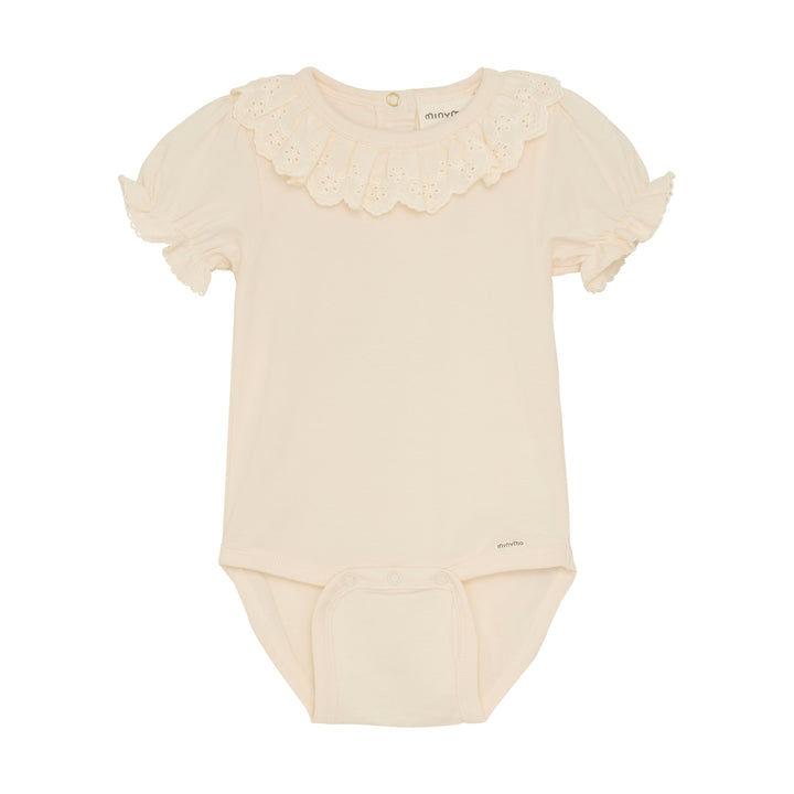 Minymo Baby Girl Bodysuit  113941  Ecru