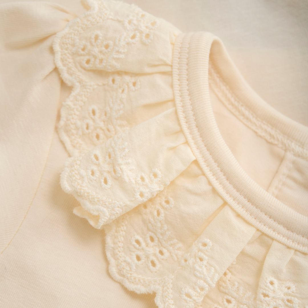 Minymo Baby Girl Bodysuit  113941  Ecru