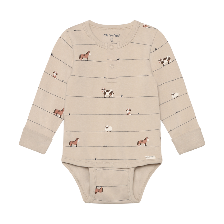 Minymo Baby Bodysuit  114406-1206  All Over Print