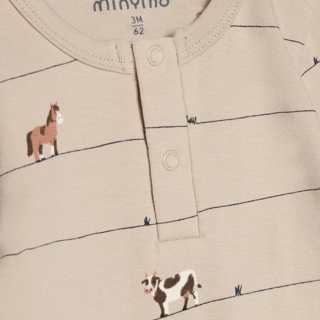 Minymo Baby Bodysuit  114406-1206  All Over Print
