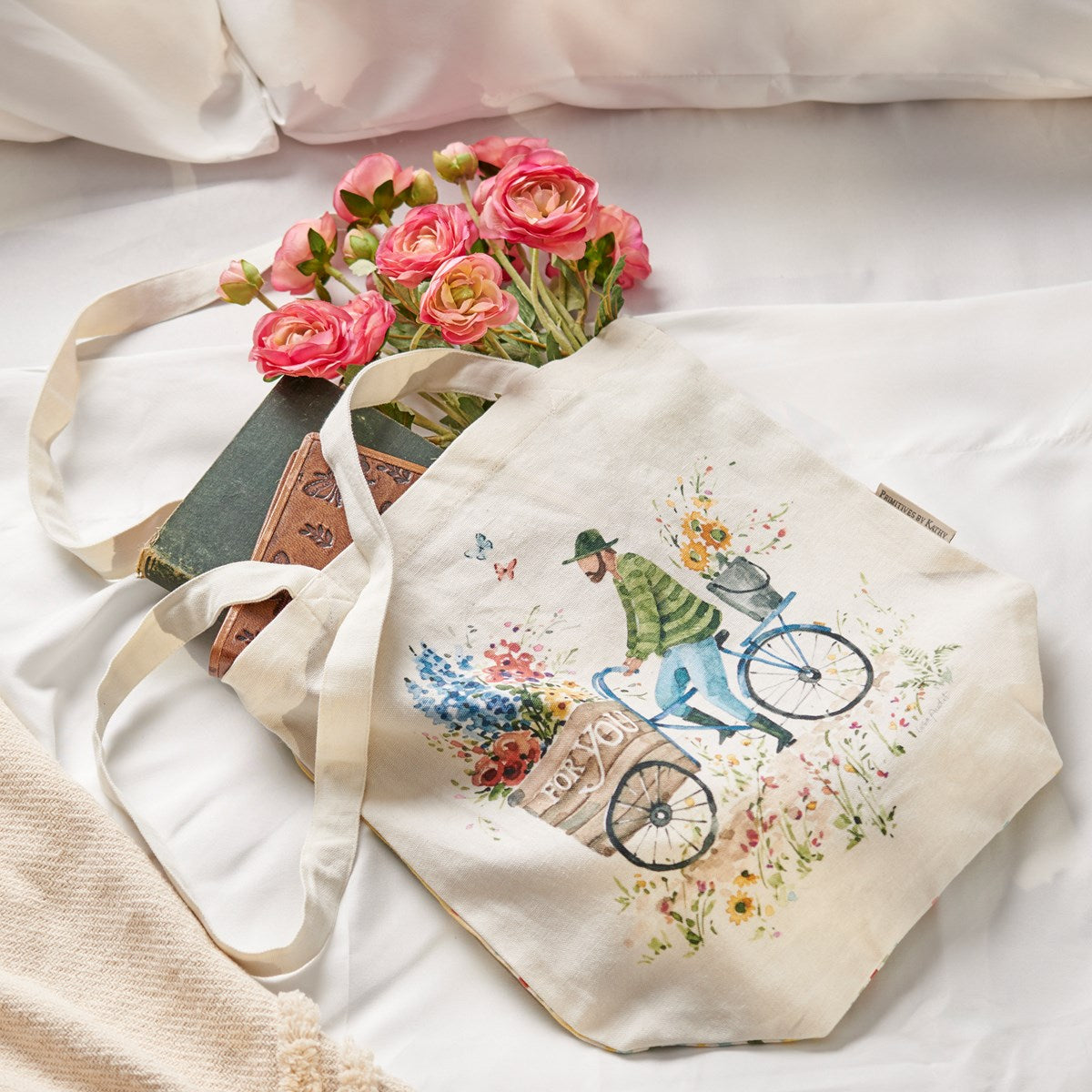 Cotton Tote - Flower Cart Bicycle 117200