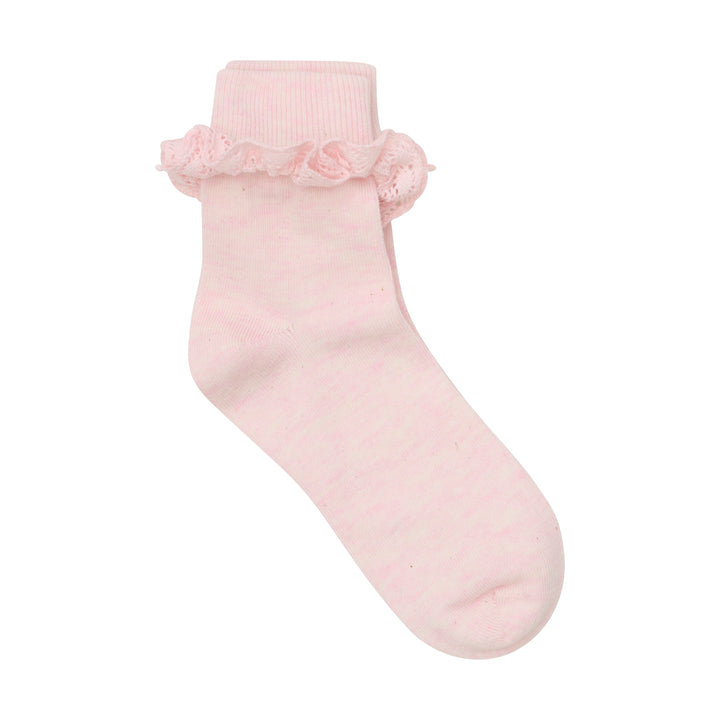 Minymo Girls 2Pk Socks with Lace  123926