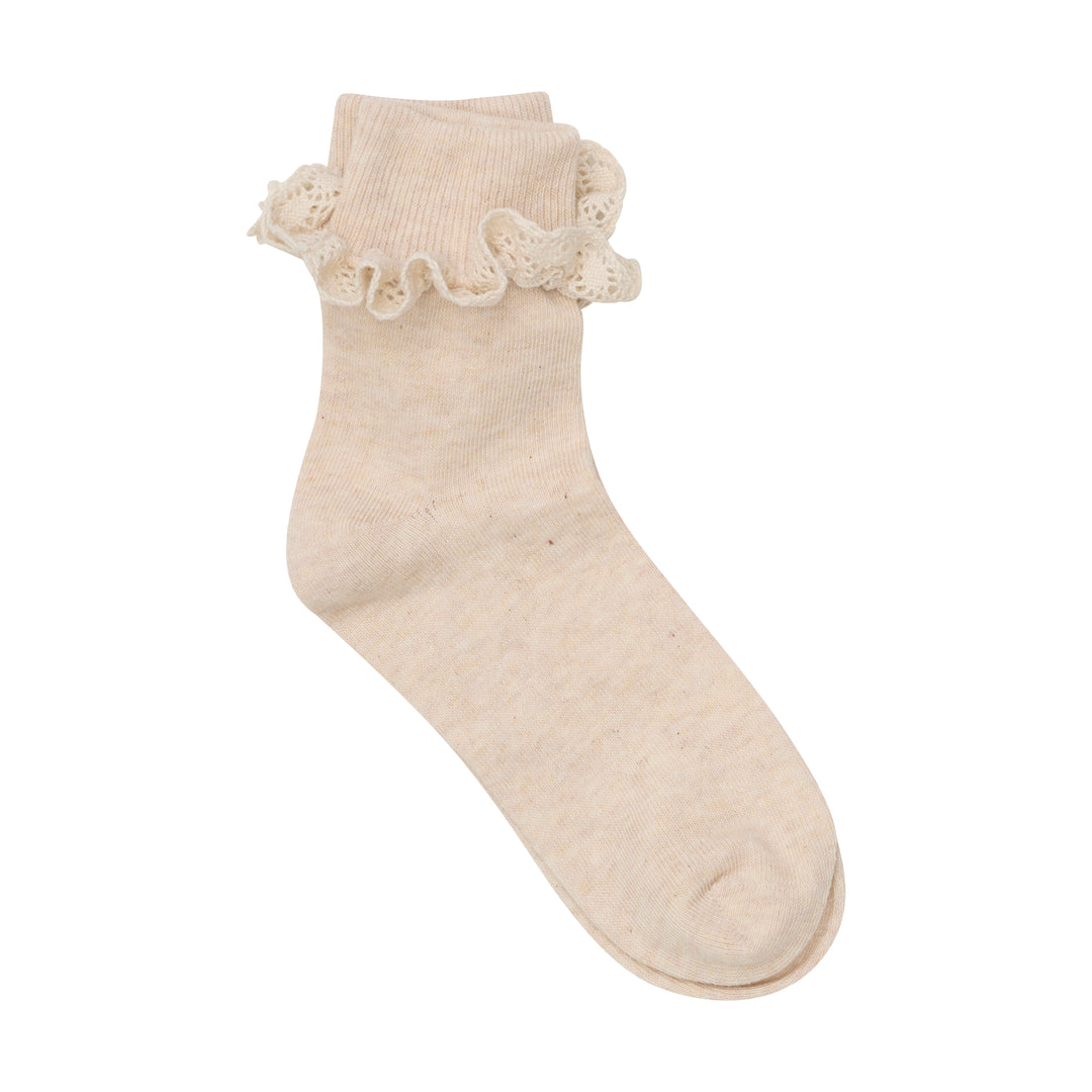 Minymo Girls 2Pk Socks with Lace  123926