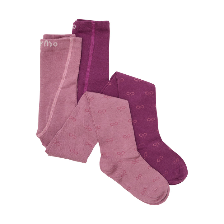 Minymo Girls Tights with Bow Pattern 124036