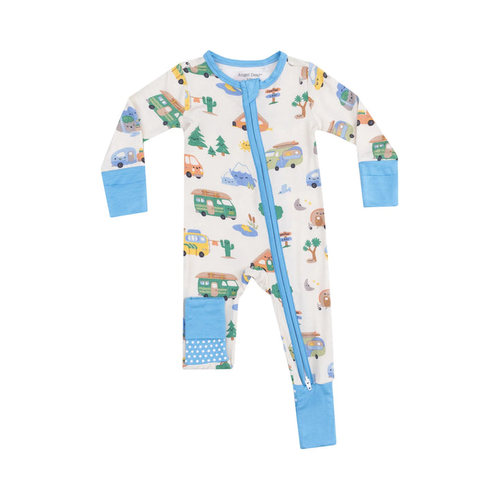 Angel Dear 2 Way Zipper Romper   126-S25-FCA   Friendly Campers