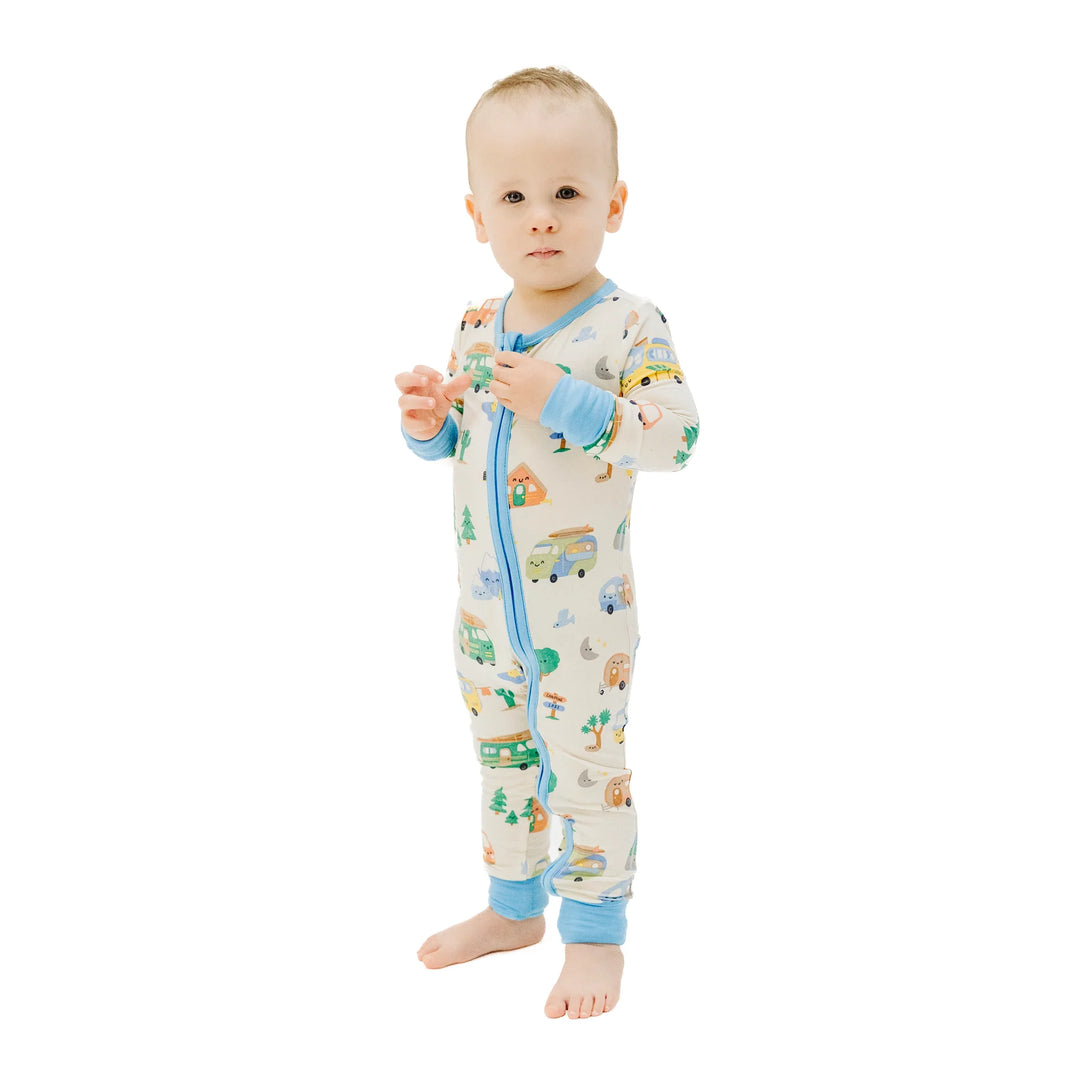 Angel Dear 2 Way Zipper Romper   126-S25-FCA   Friendly Campers