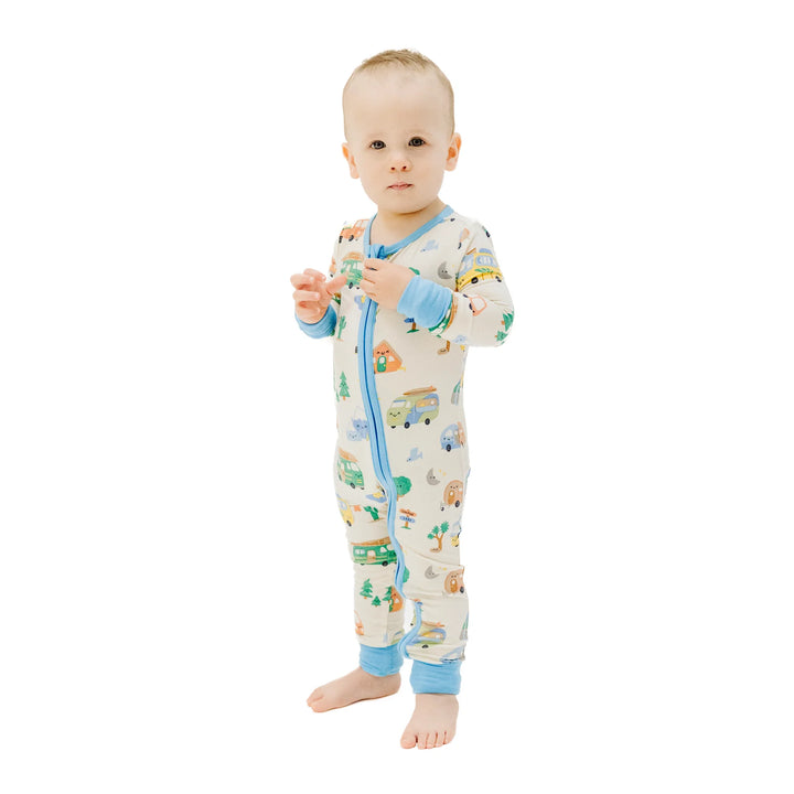 Angel Dear 2 Way Zipper Romper   126-S25-FCA   Friendly Campers
