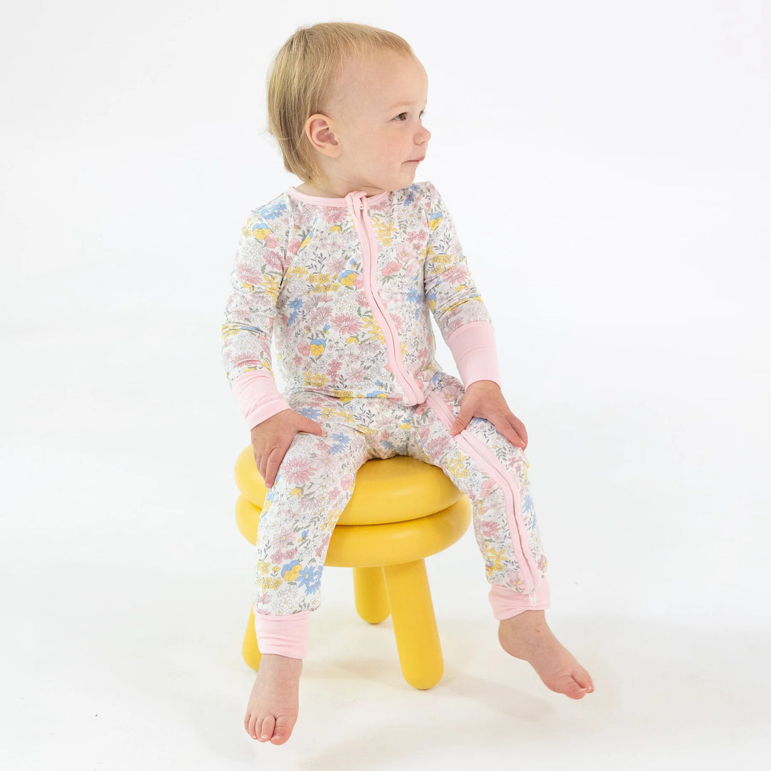 Angel Dear 2 Way Zipper Romper   126-S25-VIO   Viola Floral