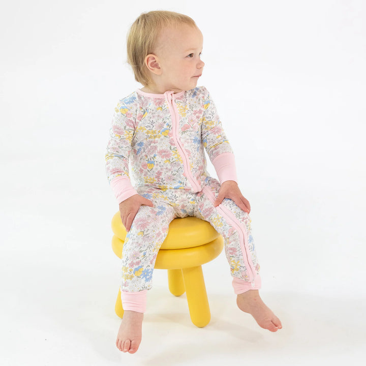 Angel Dear 2 Way Zipper Romper   126-S25-VIO   Viola Floral
