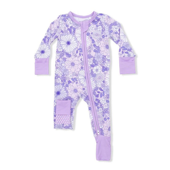 Angel Dear Baby Girl Footless Romper  126-S26-LLF  Lacy Lavender Floral