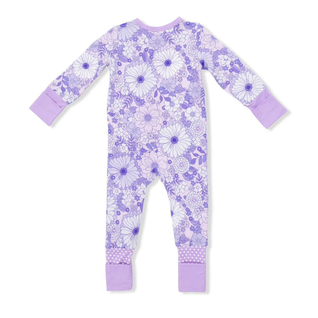 Angel Dear Baby Girl Footless Romper  126-S26-LLF  Lacy Lavender Floral