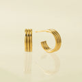 Lovers Tempo 12 mm Triple Gold Filled Post Hoop Earring
