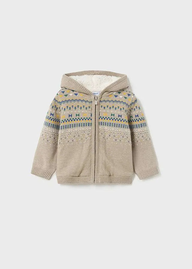 Mayoral Baby Boys Sherpa Lined Hooded Sweater  2326-10  Piedra Vig *