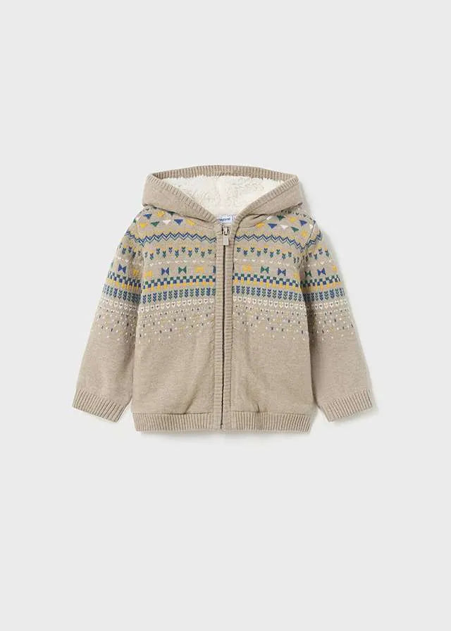Mayoral Baby Boys Sherpa Lined Hooded Sweater  2326-10  Piedra Vig