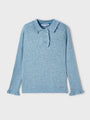 Mayoral Girls Long Sleeve Ribbed Polo  4194-22  Bluebell *