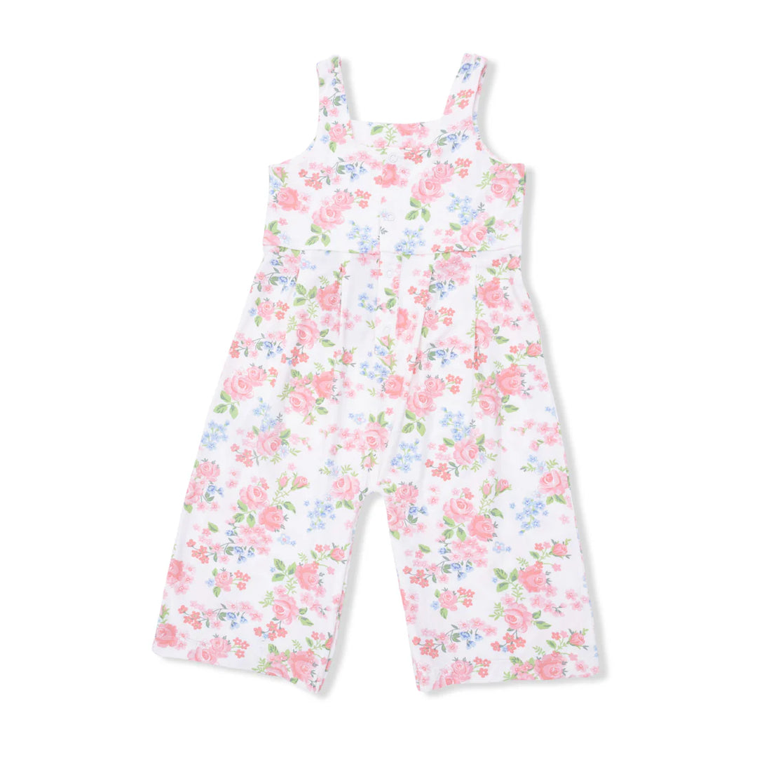 Angel Dear Baby Girl Wide Leg Jumpsuit  1212-S26-CLR  Cute Little Roses **
