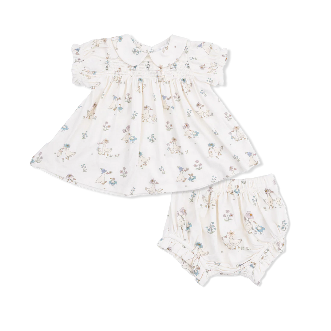 Angel Dear Smocked Dress Set  1322-S26-FDC  Flower Ducklings