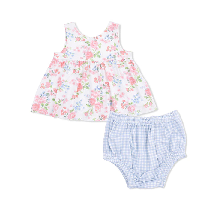 Angel Dear Baby Girl Dress with Bow and Bloomer  1337-S26-CLR  Cute Little Roses