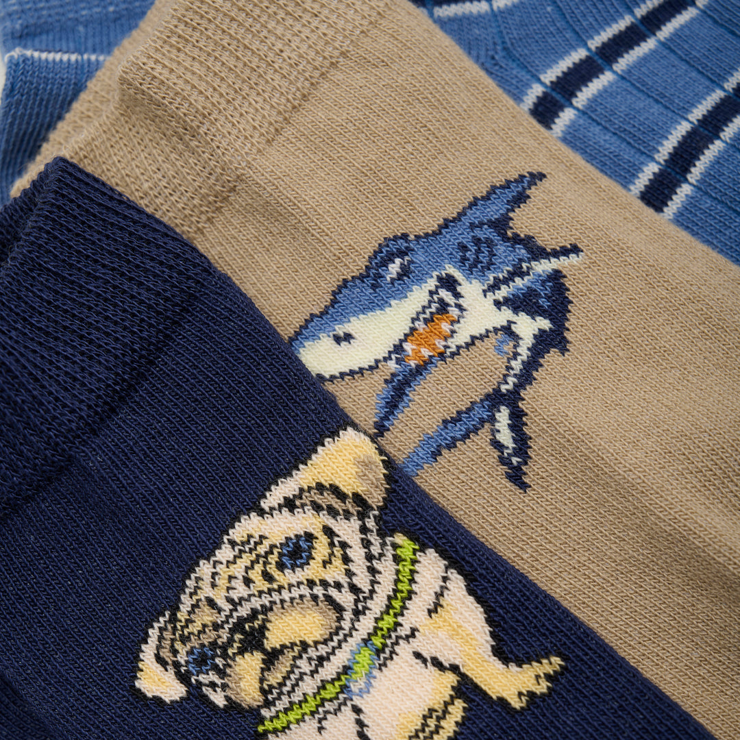 Minymo Boys 3Pk Footie Socks  113946