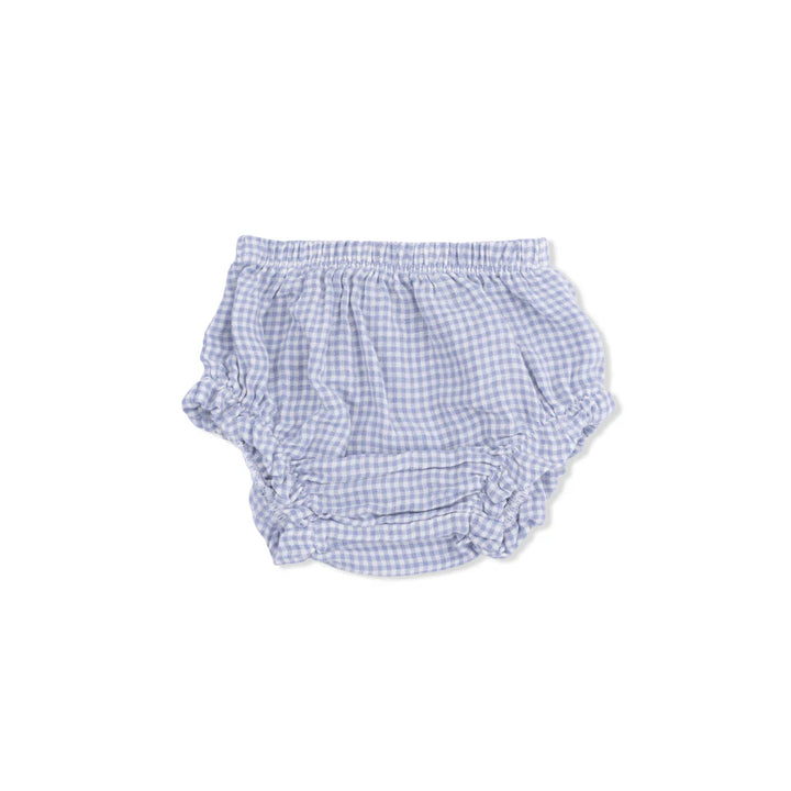 Angel Dear Baby Girl Top with Bows  1353-S26-MGI  Micro Gingham Blue Blizzard