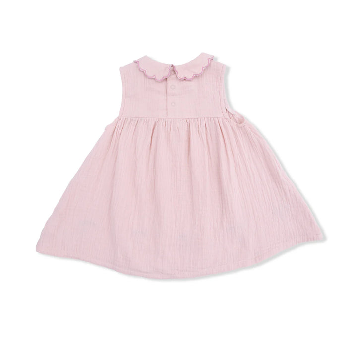 Angel Dear Petal Collar Dress Set  1366-S26-SML  Solid Muslin Lotus
