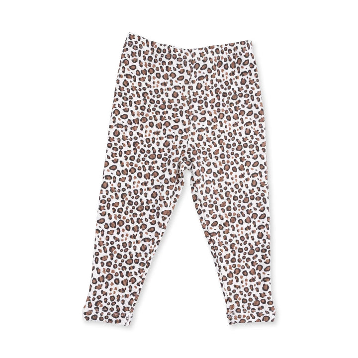 Angel Dear Baby Girl Long Sleeve Ruffle Top & Pant Set   1382S-F26-LPR   Leopard Rib