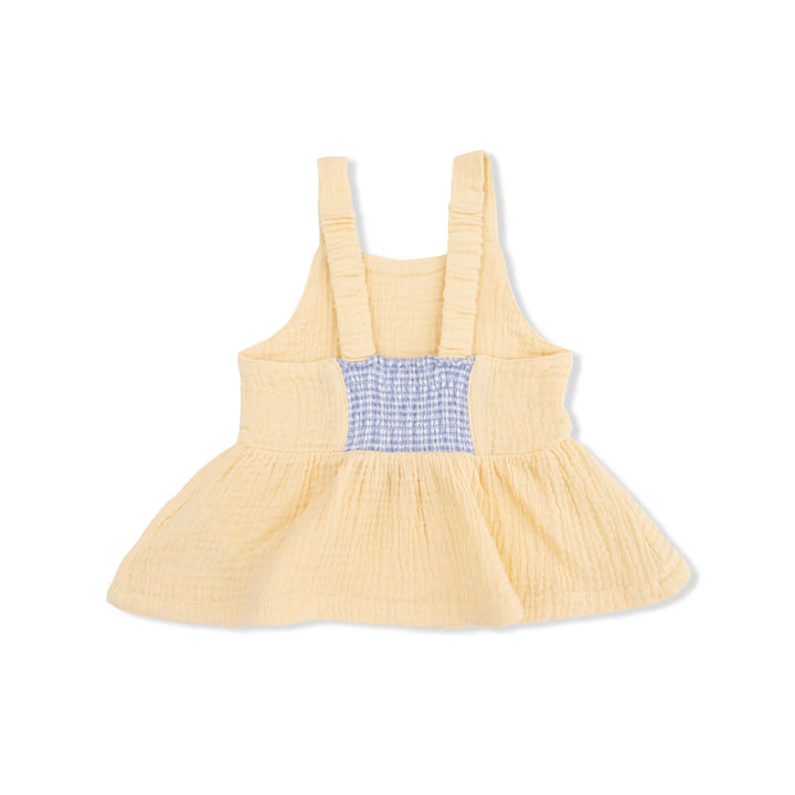 Angel Dear Peplum Tank with Wide Leg Pant  1396-S26-MGI  Gingham Blue Blizzard