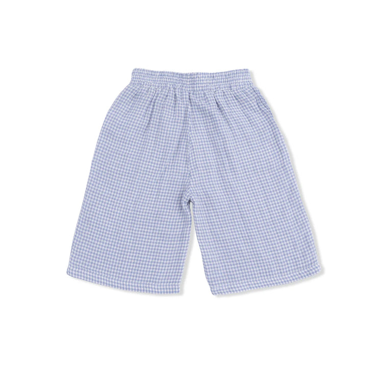 Angel Dear Peplum Tank with Wide Leg Pant  1396-S26-MGI  Gingham Blue Blizzard