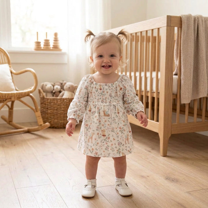 Angel Dear Baby Girl Jennifer Dress & Bloomer   1460-F26-ENW   Enchanted Woodland