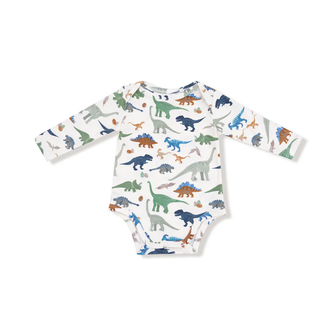 Angel Dear Baby Lap Shoulder Bodysuit   147-F25-WD1   Washy Dinos