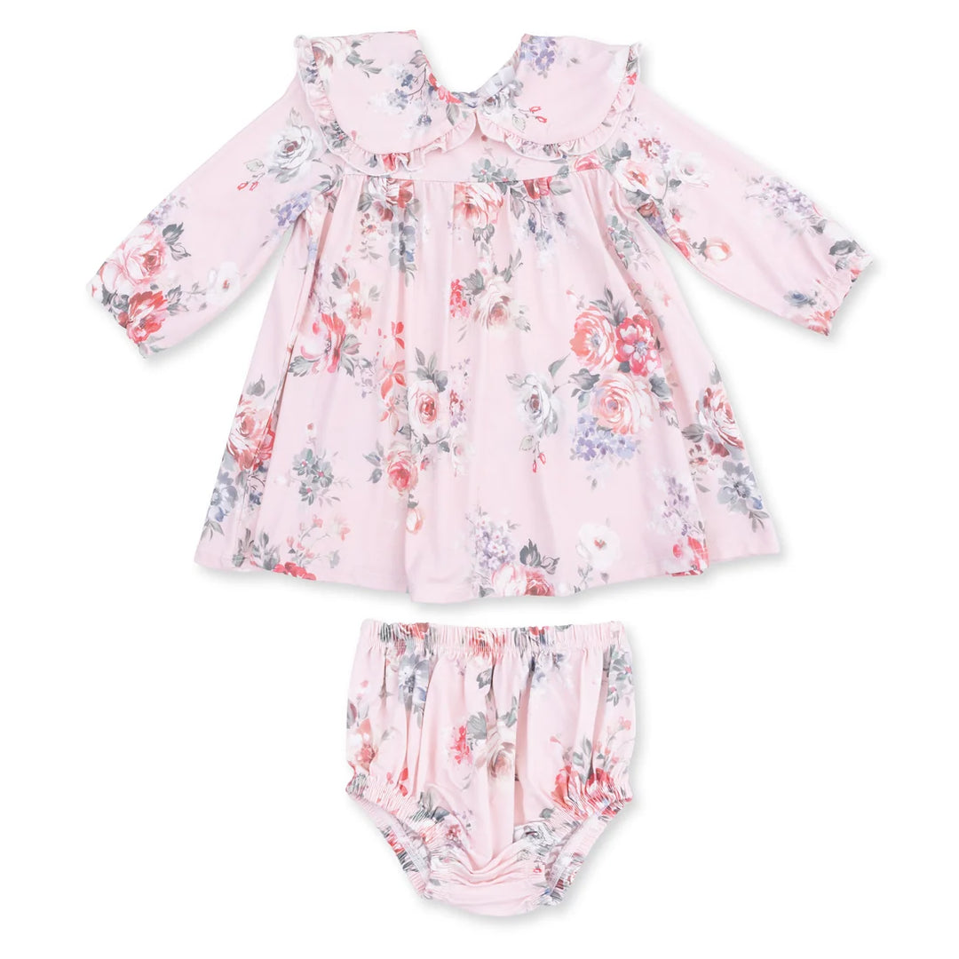 Angel Dear Baby Girl Sofia Dress & Bloomer   1480-F26-PRB   Painterly Rose Bouquets