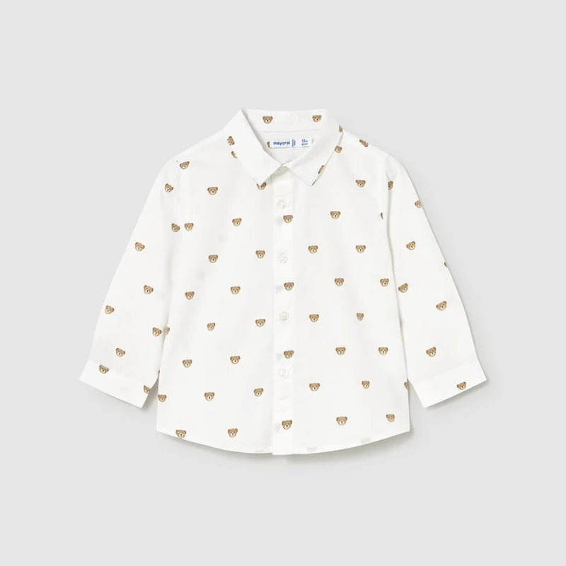 Mayoral Baby Boy Long Sleeve Dress Shirt   2107-87   Osos