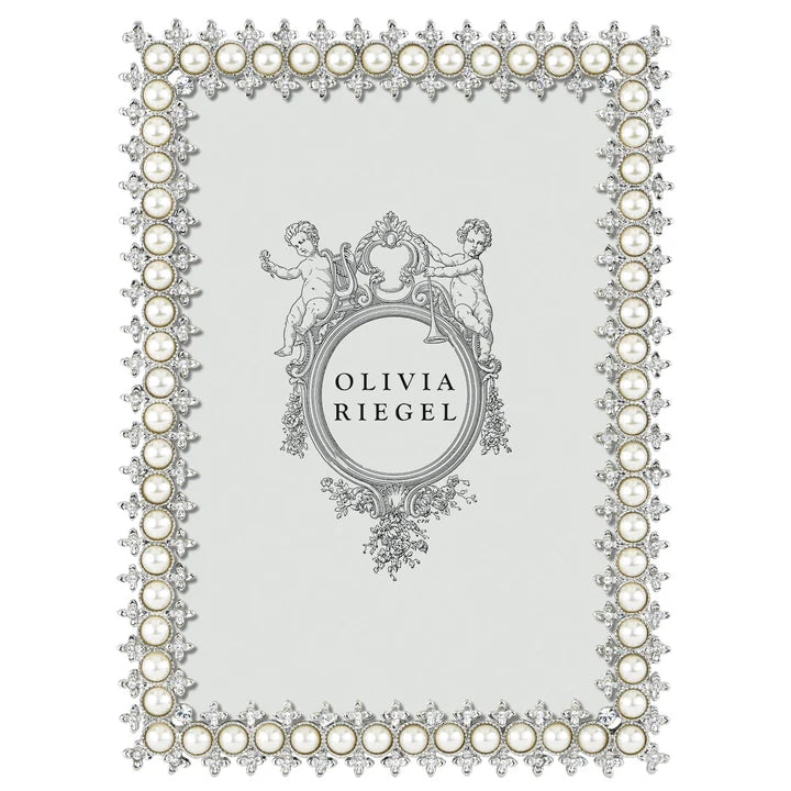 Olivia Riegel Crystal and Pearl Frame  150257  Silver