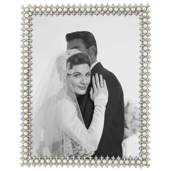 Olivia Riegel Crystal and Pearl Frame  150257  Silver