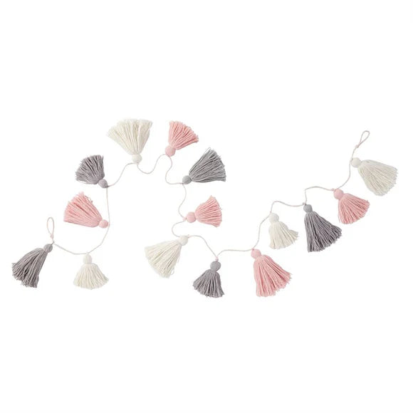 Mud Pie Tassel Garland Pink/Grey/White 12600046T *