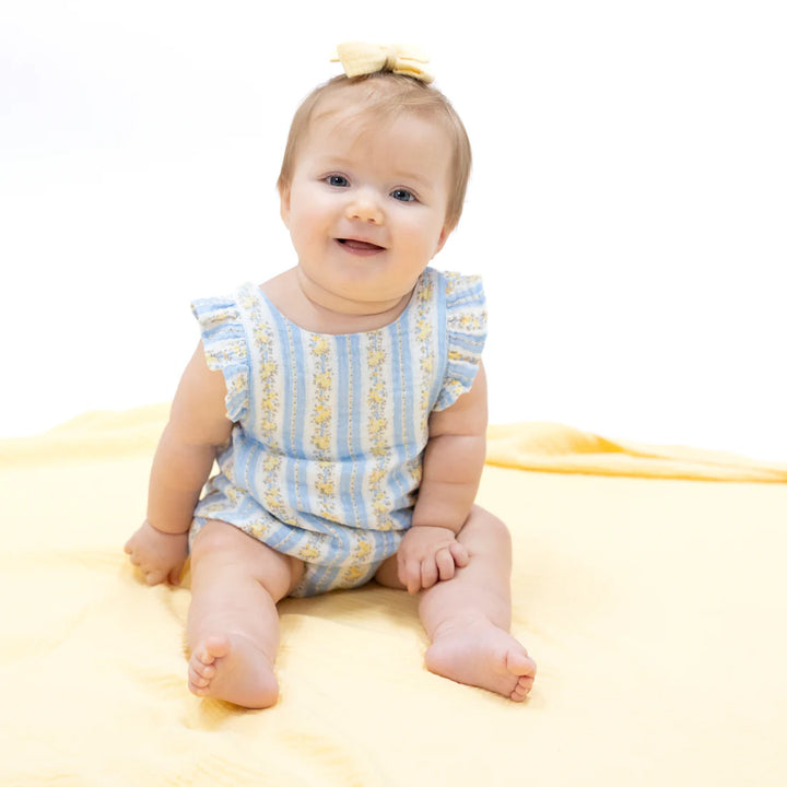 Angel Dear Baby Girl Sunsuit  160-S26-BFS  Odalys Floral Stripe
