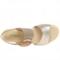 Gabor Yeo Wedge Sandal  44-645.62  Puder (powder) Metallic Leather/suede