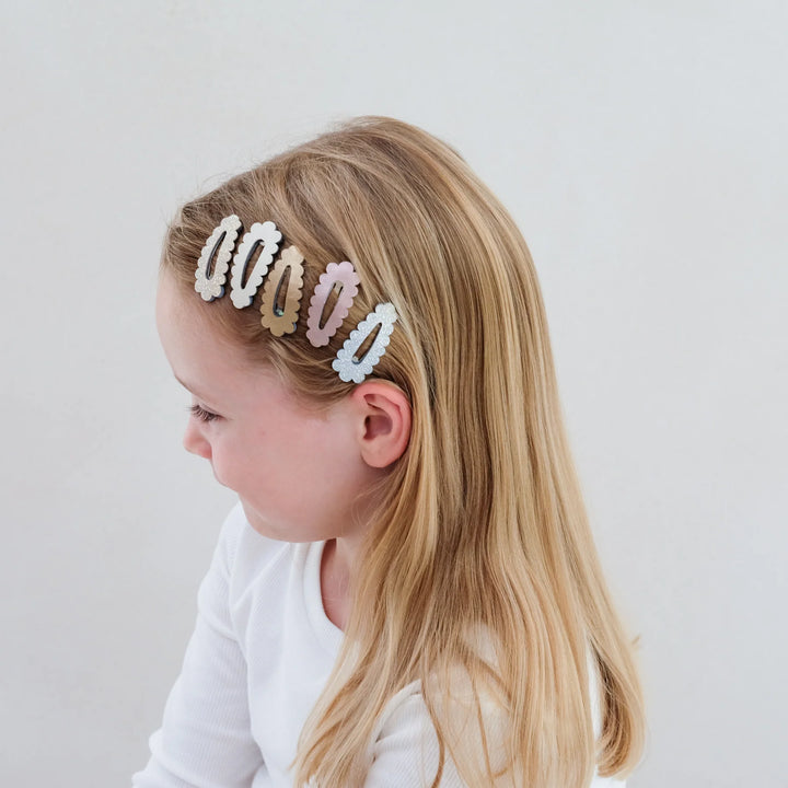 Mimi & Lula Mini Clic Clac  172016-26  Scalloped Natural