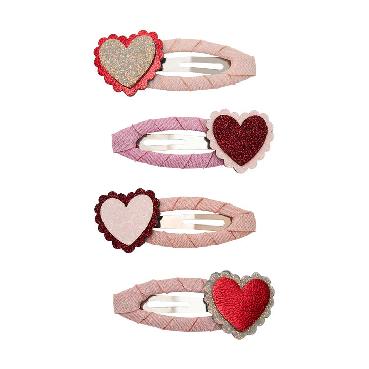 Mimi & Lula Clic Clac Clips  182091-27 Pink Multi Scalloped Hearts