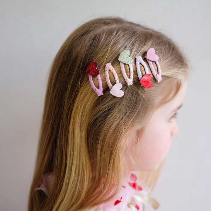 Mimi & Lula Mini Clic Clac Clips  182092-27 Pink Multi Hearts