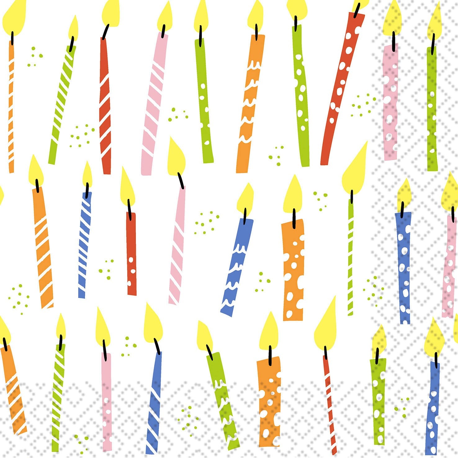 OCD Luncheon Napkin  -  B-day Candles