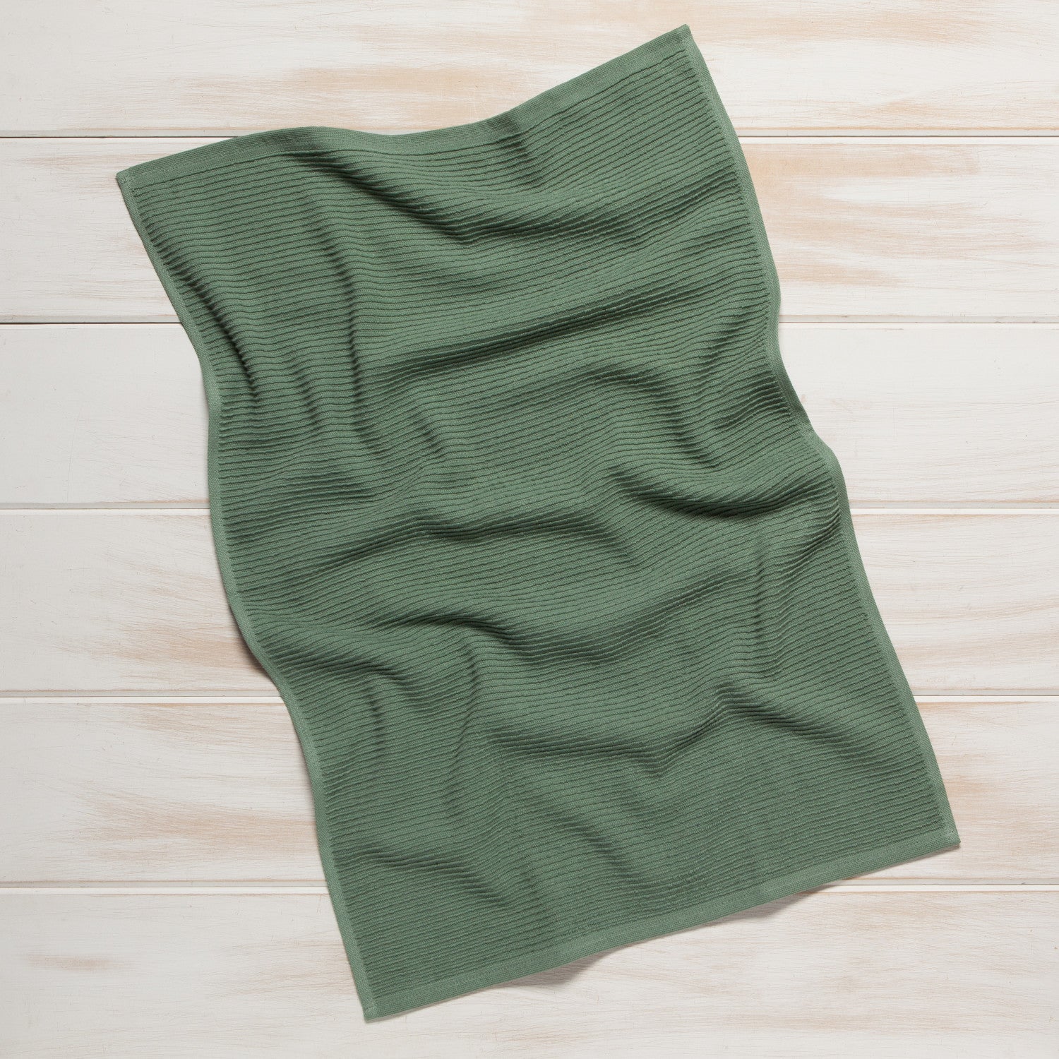 Danica Ripple Kitchen Towel - Elm Green