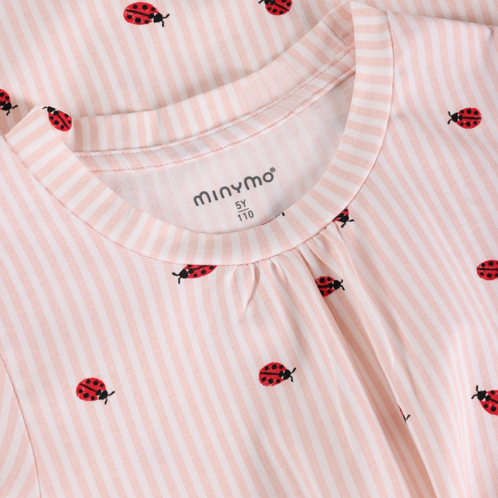 Minymo Girls Ladybug Print Dress   124382-5003
