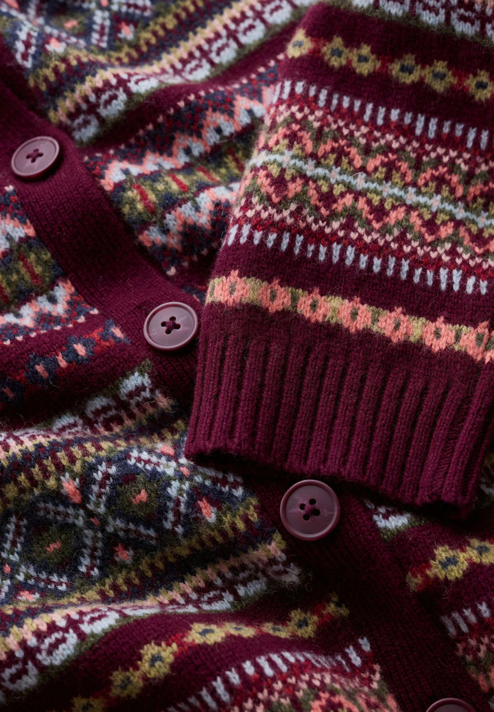 Seasalt Copperhouse Fairisle Cardigan  38996  Larkspur Dark Hellebore