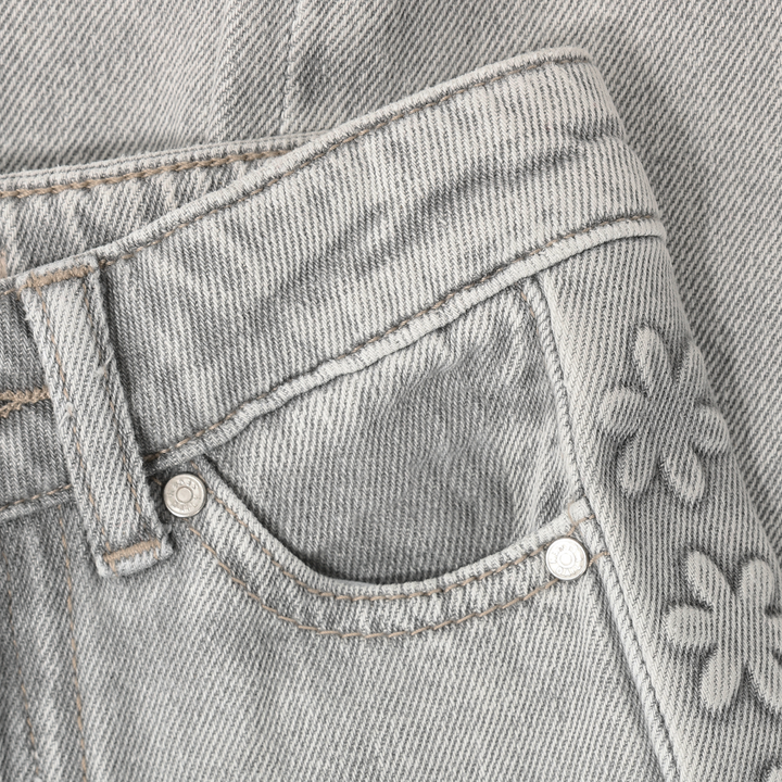 Daily Seven Girls Wide Leg Embossed Denim   930491-1170