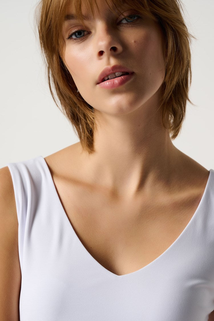 Joseph Ribkoff Classic V-Neck Cami  201546  White*