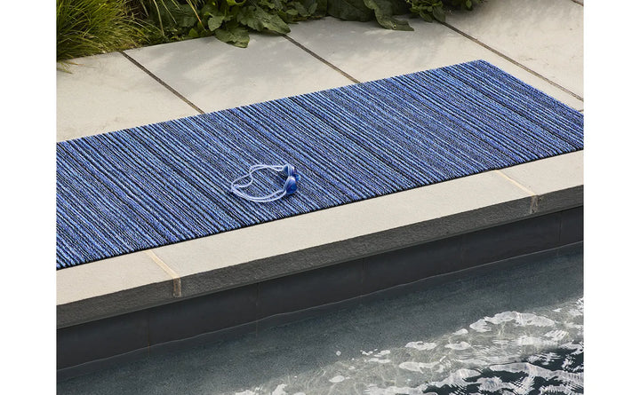 Chilewich Skinny Stripe Shag - Ocean